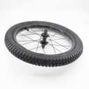 EIRONA 12/16 Kids Bicycle Rear/Front Wheel Replacement – Solid Rubber Tire with Inner Tube, Bike Wheel Assembly, Don't Fit with Huffy