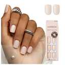 KISS imPRESS No Glue Mani Press On Nails, Color, 'Point Pink', Pink, Short Size, Squoval Shape, Includes 30 Nails, Prep Pad, Instructions Sheet, 1 Manicure Stick, 1 Mini File
