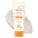 Aveeno Protect + Hydrate Sunscreen Lotion for Body & Face with Prebiotic Oat, SPF 60 Broad Spectrum Sunscreen, Paraben, & Oil Free, Water & Sweat Resistant (80-min) for Sensitive Skin, 3 Fl Oz | Moisturizing