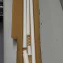 White Shower Curtain Rod 51-86 Inch, Adjustable Tension Rod No Drilling for Window or Bathroom Closet, Outdoor Curtain Rod for Patio, Easy to Install, Never Rust, Rod Diameter 1.26 Inches-White