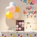 2 Pcs Wood Donut Wall Display Stand Reusable Rustic Doughnut Board Holder Donut Party Supplies for Wedding Birthday Family Party Festival Table Decor (Curry and Black)