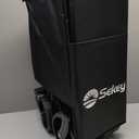 Sekey 48''L Collapsible Foldable Extended Wagon with 440lbs Weight Capacity, Heavy Duty 300L Folding Utility Garden Cart with Big All-Terrain Beach Wheels & Drink Holders. Black