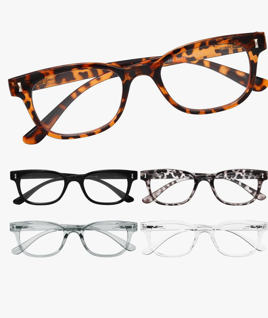 BLS BLUES 5 Packs Reading Glasses for Women Blue Light Blocking, Vintage Computer Eyewear