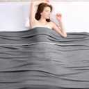Topcee Cooling Blanket (90"x90"Queen Size) for Sweats Absorbs Heat to Keep Adults Cool on Warm Nights, Q-Max 0.5 for Hot Sleepers, Ultra-Cool Lightweight Blanket for Bed