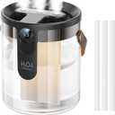 DIGIX Small Portable Humidifiers for Bedroom, 1.4L Top Fill Cool Mist Humidifier for Home Office Travel, 3 Mist Modes, Auto Shut Off, Night Light, Easy to Clean Quiet Humidifier for Baby Plant (Grey)