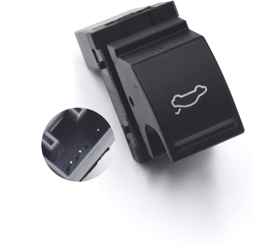 RuiWen VWTS016 Trunk Tailgate Release Switch Button Black Compatible with VW Jetta Polo Scriocco 2010 2011 2012 2013 2014 2015 2016 2017 2018 2019 2020