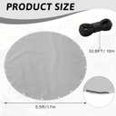 5.5ft Round Hay Bale Cover with 33ft Rope, Double Layer Waterproof Tarp for Ring Feeders, Reinforced Hemmed Edge, UV Resistant Tarpaulin, Fits Livestock Hay Feeders Outdoor