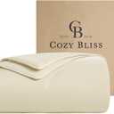 Cozy Bliss Cooling Comforter Queen Size, Reversible Lightweight Cooling Blankets for Hot Sleepers and Night Sweats, Q-Max>0.45 Soft Breathable Silky Smooth Summer Comforter, Khaki, 90"x90"