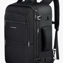 Vancropak 35L Traveling Backpack, Airplane Approved Travel Carry on Bag hand luggage, Water Resistant Lightweight Luggage Suitcase Backpack Overnight Weekender Business Daypack Bag for Men Women, Black