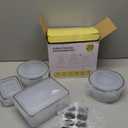 40 PCS Food Storage Containers with Lids Airtight (20 Lids &20 Containers) - Leakproof Meal-Prep Containers for Kitchen Storage Reusable Plastic Microwave/Dishwasher Safe With Labels & Pen