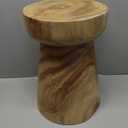 Uziass Wooden Stool for Tree Stump,Coffee Table,Side Table Made in Solid,Plant Stool wiht Natural Solid Wood For Indoor living rooms and Bedrooms,Outdoor gardens Plant trays Tall lounge stools