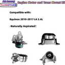 Yllhaoyuan Set of 4 Complete Engine & Transmission Mount Set for Equinox/Terrain 2010-2017 2.4L Captiva Sport 2012-2015- Replaces A5633, A5659, A5562, A5618 - Fixes Shaking & Vibration