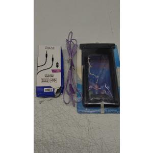 Set Of 3, Waterproof Phone Pouch, 2 Cables