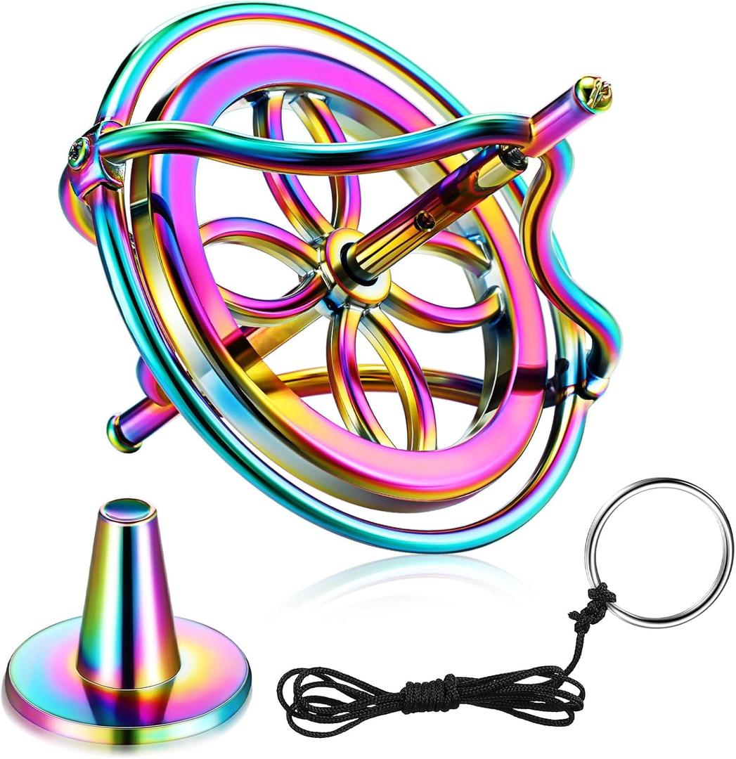 Norme Gyroscope Toy Metal Anti Rotating Desk Gyroscope Flying Motion Balance Physics Toy for Girls Boys Adult Birthday