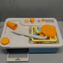 Color Changing Play Sink with Running Water, Kids Sink Toy with Electric Dishwasher, Chopping Sounds and Automatic Water Cycle System, Pretend Role Play Kitchen Sink for Toddler Birthday Gift (Blue)