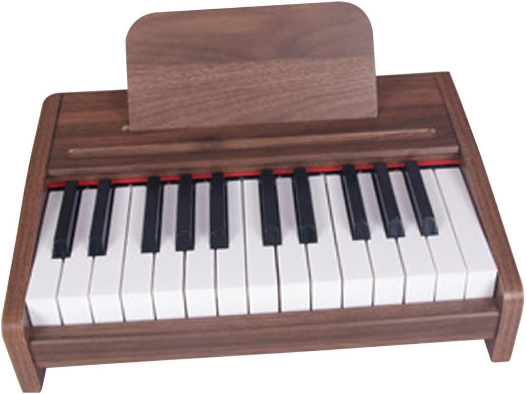 JWQFBC Interactive Electronic Piano for Children, Wooden Musical Toy, 25 Keys A