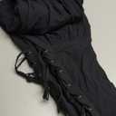 Runcati Mens Medieval Ankle Pants Renaissance Viking Pirate Lace Up Tapered Halloween Linen Costume Trousers (X-Large, Black)