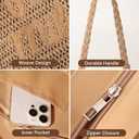 Beach Bags for Women - Large Straw Bag Woven Beach Tote, Summer Handmade Shoulder Handbag
