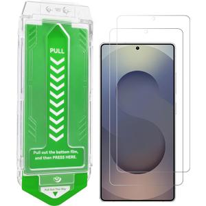 2 x 2 Pack for Samsung Galaxy S25 Ultra Screen Protector Tempered Glass [Auto Alignment Kit][0.03s Fingerprint Unlocked] 6.9'', HD-Clear, Anti-Bubble, Full Coverage