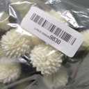 BLOSMON Fake Flowers in Vase for Centerpieces: Metal Vase with 12 Stems of Artificial Mums Kiku Flowers Eucalyptuses Dining Table Decor - White Faux Silk Pom Poms Floral Arrangements for Home Indoor