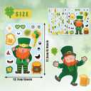 Whaline 48 Sheets St. Patrick's Day Stickers Make A Face Stickers Make Your Own Leprechaun Gnome Shamrock Craft Decals for Irish Party School Games Gift Decoration, 12 Styles