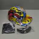 Yesmotor Baseball Motorcycle Helmet Half Cap for Bike Cruiser Chopper Moped Scooter- Dot Approved (Medium, Painting)