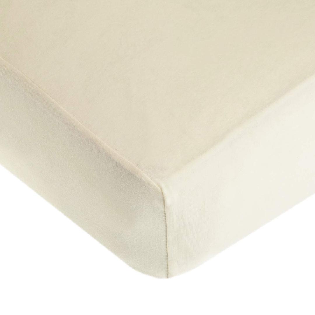 American Baby Company 100% Natural Cotton Fitted Crib Sheet 52" x 28" - Soft, Breathable, Hypoallergenic & Gentle Toddler Bed Sheet, Ecru, Neutral for Boys & Girls (Cream)