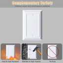 Metal Electrical Outlet Covers, Light Switch Cover Wall Plates, Mid Size Thicker Decorative Switch Plates,Receptacle Wall Plate of Modern Styles (Pure White, 1 Gang Blank 4 Pack)