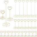 36pcs Place Card Holder, Table Number Holders, Card Holders, Number Stands, Wire Table Picture Photo Holder with Heart Shaped Menu Memo Clips for Wedding Favors