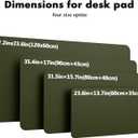 YSAGi Double-Sided Desk Pad, 35.4"x17" Leather Desk Mat, Eco Cork Desk Pad Protector,Large Mouse Pad,Waterproof Desk Blotter for Office/Home (Dark Green/Cork)