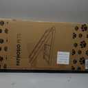 Adjustable Dog Ramp for Bed - Foldable Wooden Ramp for Dogs to Get on Bed, Couch, or Car with 12.6" Wide Walking Space (Natural Wood with Gray Carpet, Small)