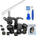 EasyTime Watch Repair Press Tool Set Watch Repair Kit 16pcs Suitable for Size 18mm to 50mm with Watch Case Open Pry Case Closer for Battery Replacement
