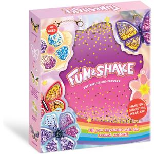 MZYTOZA Fun & Shake DIY Glitter Craft Kit with Keychains for Kids,Art & Craft Activity,Creative Travel Toy, Party Favors & Valentine's Gift for Ages 4-9