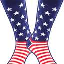 2 x BISOUSOX American Flag Socks Mens Dress Socks 9-12 Funny Crazy Novelty Business Wedding Crew Groomsman President Sock