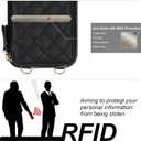 Bocasal Crossbody Wallet Case for iPhone 17 Pro, RFID Blocking PU Leather Zipper Handbag Purse Flip Cover, Kickstand Folio Case with Card Slots Holder Wrist Strap Lanyard 5G 6.3 Inch (Black)