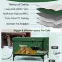 Heated Cat House for Outdoor Cats, Waterproof Insulated Outdoor Cat House with Heating Pad, Weatherproof Elevated Heated Cats House for Outside Feral Cats (Green, 29" L x 17" W x 20" H)