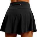 LXNMGO Women's High Waist Pleated Tennis Skirt with 4 Pockets Lightweight Athletic Golf Skorts Skirts for Running Workout (Medium, Black)