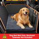 FURTIME Backseat Pet Bed Mat, Non-Slip Dog Bed for Car Back Seat, Washable Travel Pet Mat with Removable Cover, Dog Seat Covers Protector Fit for Backseat Extenders and Trucks SUVs, 54"x 24.8", Grey