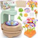 Fabric Flower Bouquets Toys, DIY Craft Kits Toys for Kids - Flower Market Toy, Build Your Flower Bouquet, Arts & Crafts for 4-8 Year Toddler Girl, Educational Activity Preschool B-Day Gifts (DIY Flower Set)