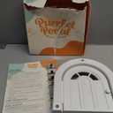 Purrfect Portal Meow Manor Cat Door Interior Door - No-Flap, Fits Cats Up to 20 lbs, Easy DIY Setup, No Training Needed (Original, White With Silver Accents)