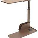 HEALTHLINE Home Adjustable Right Side Bedside Table Overbed Tray
