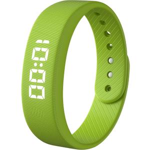 Gosasa Lightweight LED Digital Sport Watch Waterproof Fitness Tracker with Calorie Counter, Pedometer, Vibrating Alarm, USB Rechargeable Silicone Wristband for Men Women (Green)