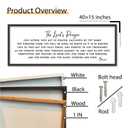 SRSZHIYUE Christian Our Father Prayer Wall Decor 40" x 15" Black
