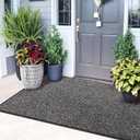 Mibao Super Absorbent Front Door Mat, 60" x 36", Non-Slip Washable Indoor Doormats, Low Profile Entryway Rug Outdoor, Dirt Resistant Welcome Mats for Front and Back Door Entrance, Grey,