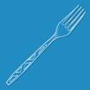 Amazon Basics Disposable Clear Plastic Forks, Premium Quality, 100 Count, Large Pack