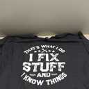 Men's Funny I fix Stuff T-Shirt Mechanic Engineer Garage Tee Shirt (Large, Black)