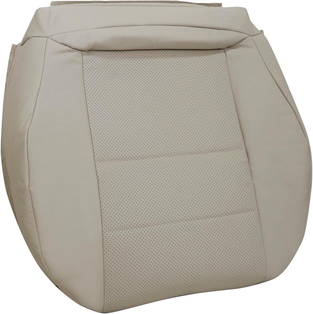 NLQR Front Driver Bottom Replacement Seat Cover Ivory Microfiber Leather Compatible with Mercedes Benz C250 C300 C350 2008-2014, Compatible with Mercedes Benz GLK250 GLK280 GLK300 GLK350 2008-2015