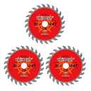 3 Inch Circular Saw Blade 24T (Tungsten Carbide Tooth) Compatible with 3 Inch Saws, Cutting for Wood, Plywood, OSB, Veneer, Plastic, 7/16" Arbor with 3/8" Bushings - 4 Pack Set of 3