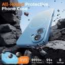Magnetic for iPhone 17 Case, [Matte Solid Color] [Full Camera Protection] Protective Case for iPhone 17 - Light Blue