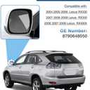 Driver Side Mirror Glass Replacement for Lexus RX330 2004-2006| RX350 2007-2009| RX400h 2006-2009, Left Side Mirror Glass, Rear View Convex Glass with Power Heated, 8790648050
